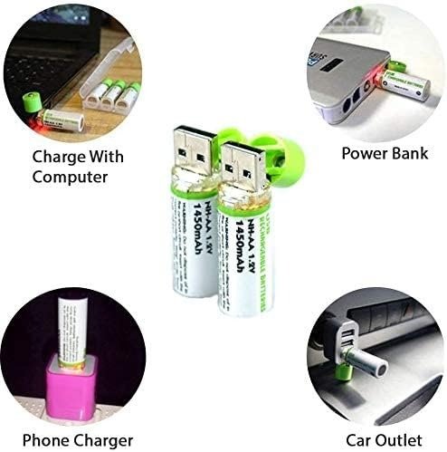 PILAs RECARGABLES AAA usb 1.5V Li-ion 500mAh tipoc - Imagen 2