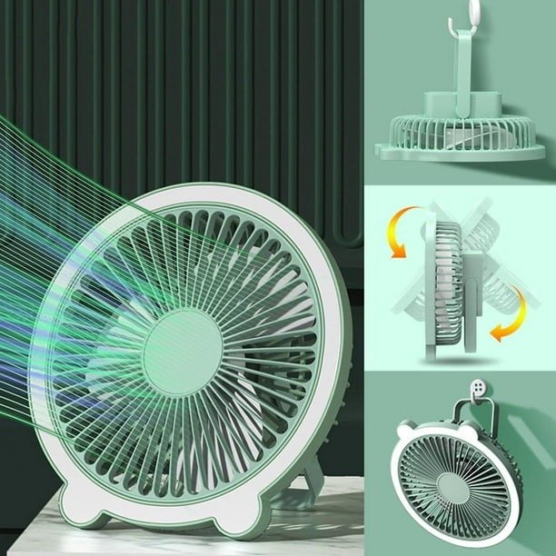 VENTILADOR LAMPARA colgable recargable pilas 20cm f2