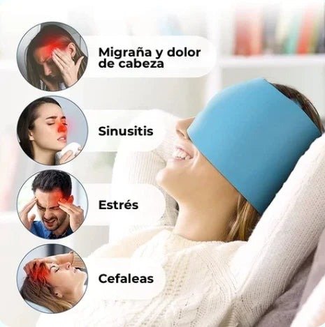 GORRO termico gel anti migrana o dolor cabeza - Imagen 5