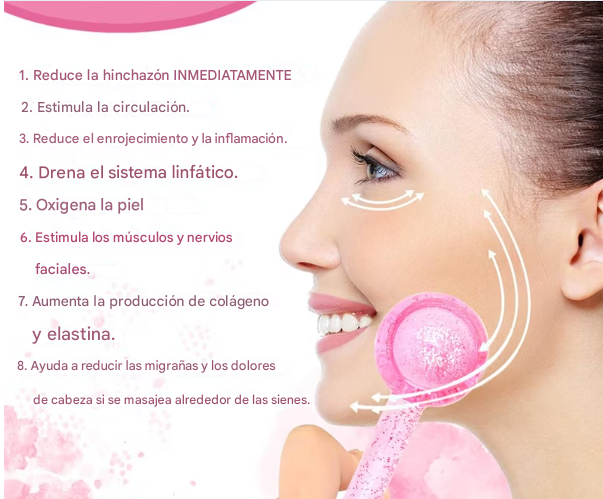 Bolas Cristal Frio Masajeador Facial Tonifica Cromoterapia Crystal Ball - Imagen 7