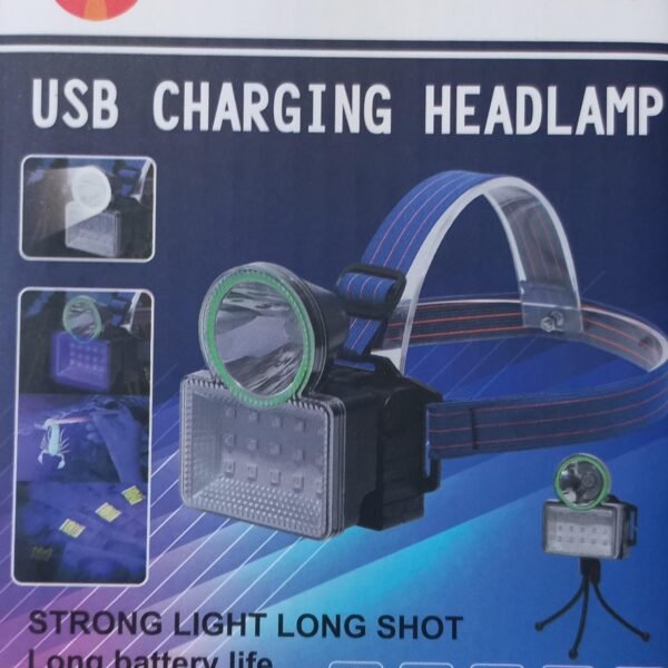 LINTERNA LED MINERA Recargable TD-666 con tripode