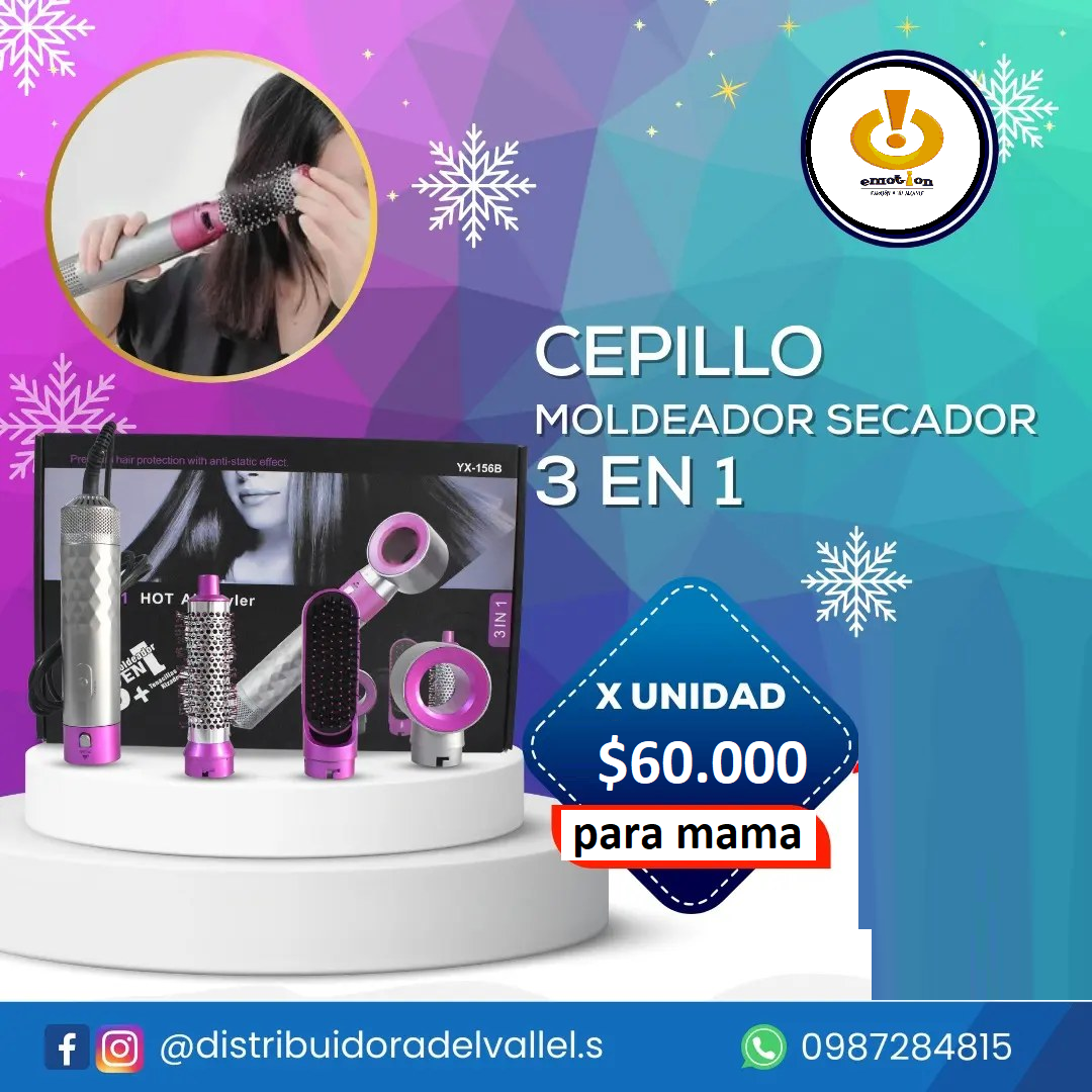 PISTOLA SECADORcepillo moldeador secador 3 en 1 profesional yx-156b - Imagen 2