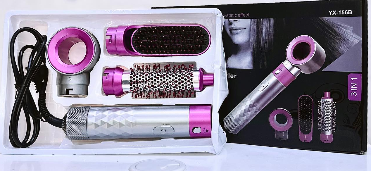 PISTOLA SECADORcepillo moldeador secador 3 en 1 profesional yx-156b