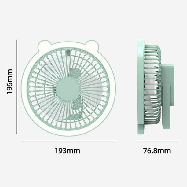 VENTILADOR LAMPARA colgable recargable pilas 20cm f2 - Imagen 2