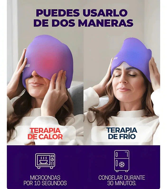 GORRO termico gel anti migrana o dolor cabeza - Imagen 7
