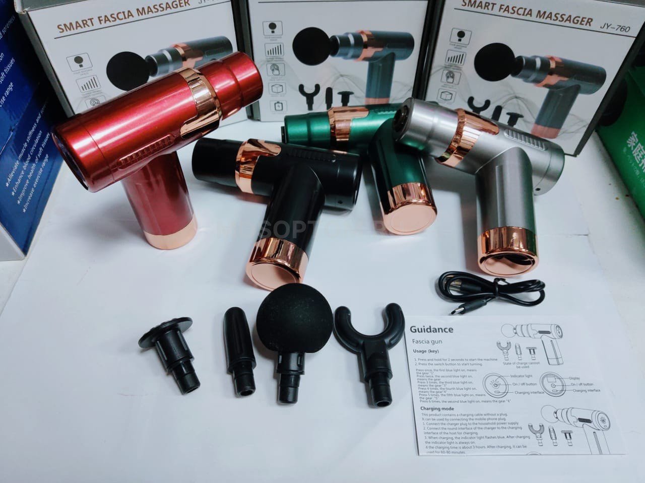 MASSAGEGUN massage SMART jy760plus - 14cm calor y frio - Imagen 8