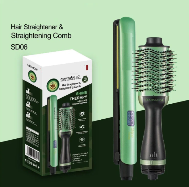 COMBO Cepillo Secador y plancha Aguacate pro Nova pro 2501 - Imagen 3