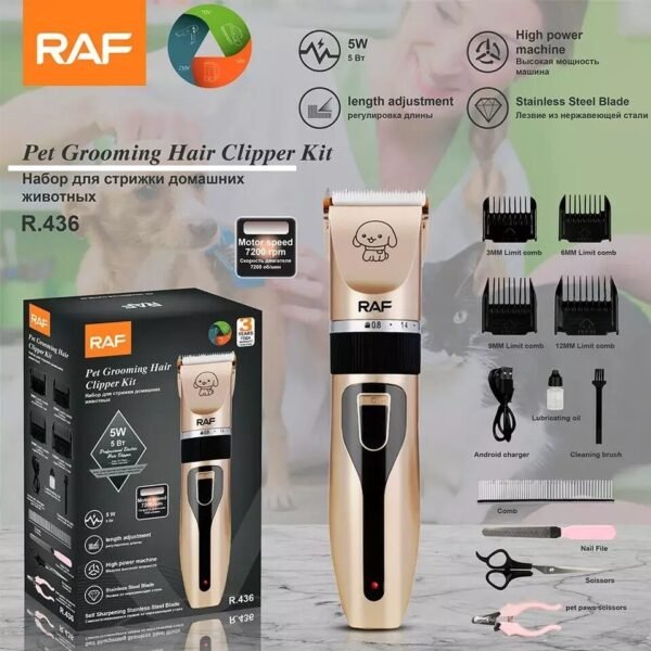 MAQUINA PELUQUERA MASCOTAS kit pet grooming hair cliples RAF436