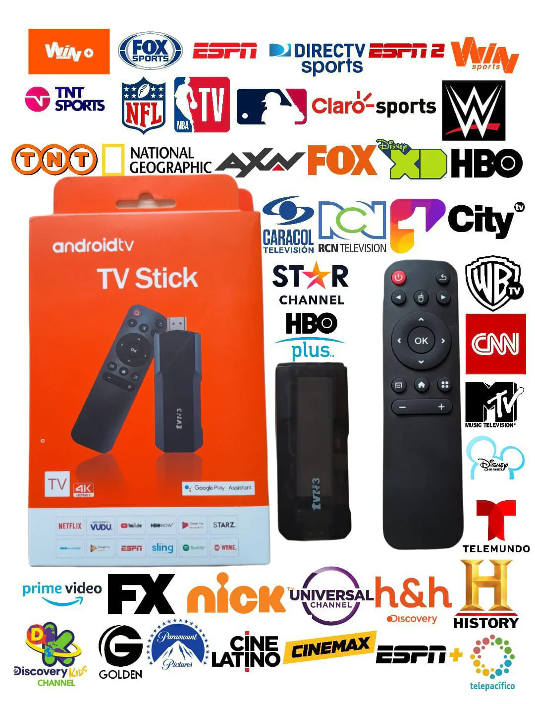 TV stick 4GB RAM 32ROM Convertidor de tv en Smartv android 12 wifi 2.4/5g