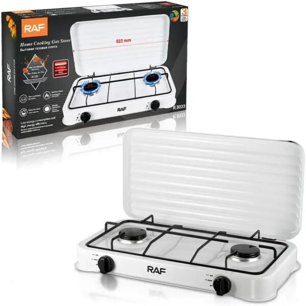 ESTUFA DOBLE MINI gas cocina con tapa placa  raf-8033