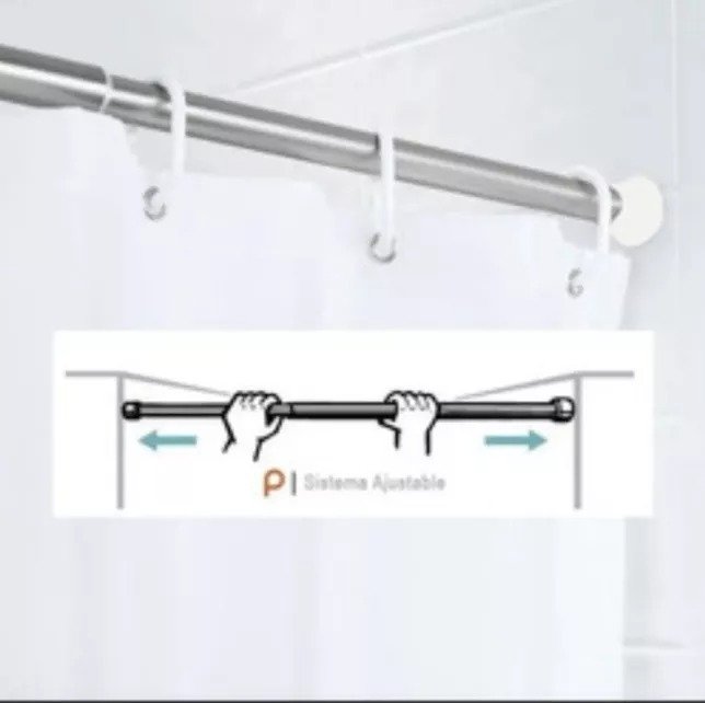 BARRA de cortina de tensión Metal shower curtain rod