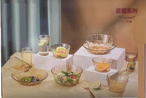 VAJILLA 12piezas vidrio recipiente vidro