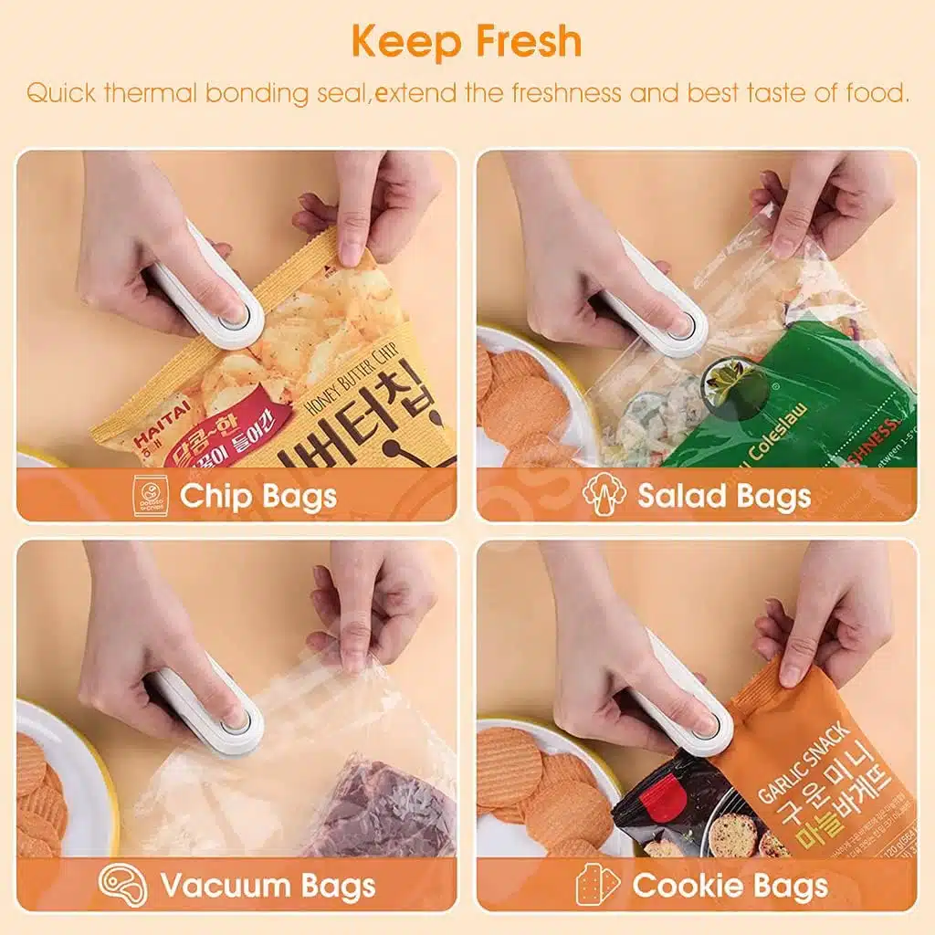 SELLADORA MANUAL PARA BOLSA  RECARGABLE CORTADOR PORTABLE SEALING MACHINE - Imagen 7