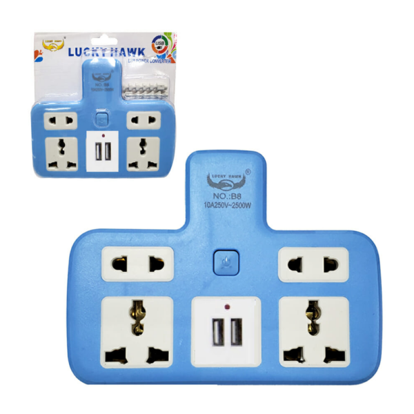 MULTITOMA Regleta 6 PUERTOS 2Usb 4Universales