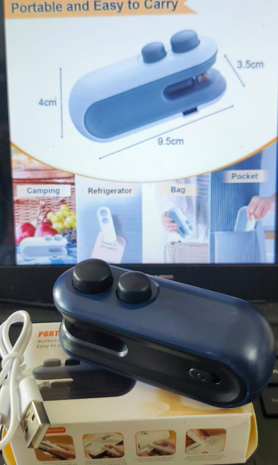 SELLADORA MANUAL PARA BOLSA RECARGABLE CORTADOR PORTABLE SEALING MACHINE - Imagen 8