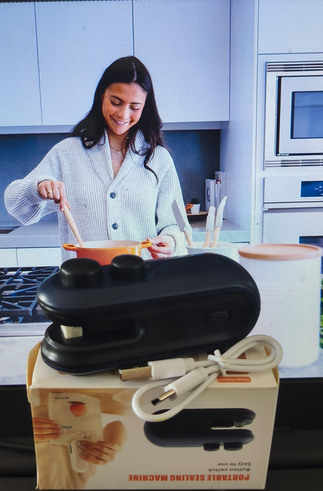 SELLADORA MANUAL PARA BOLSA RECARGABLE CORTADOR PORTABLE SEALING MACHINE - Imagen 3