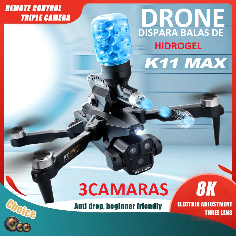 DRONE k11 bombadea bolas hidrohel-3cámara 8K , ANTIobstáculos, fotografía aérea, - Imagen 3