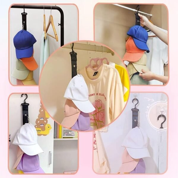 PERCHERO para gorra 8 clips para pared, puerta, armario, sombrero, exhibidor