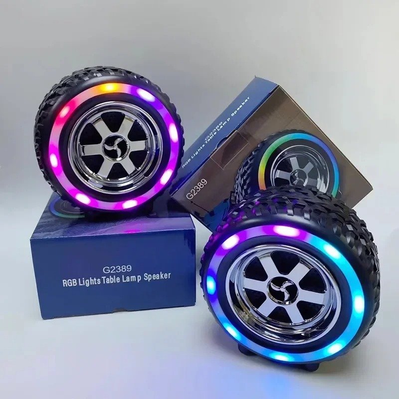 PARLANTE LLANTA rueda rgb suena dura 17cm bluetooth - Imagen 3