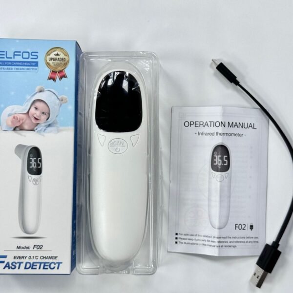 TERMÓMETRO DIGITAL Elfos F02 infrarrojo sin contacto para temperatura corporal