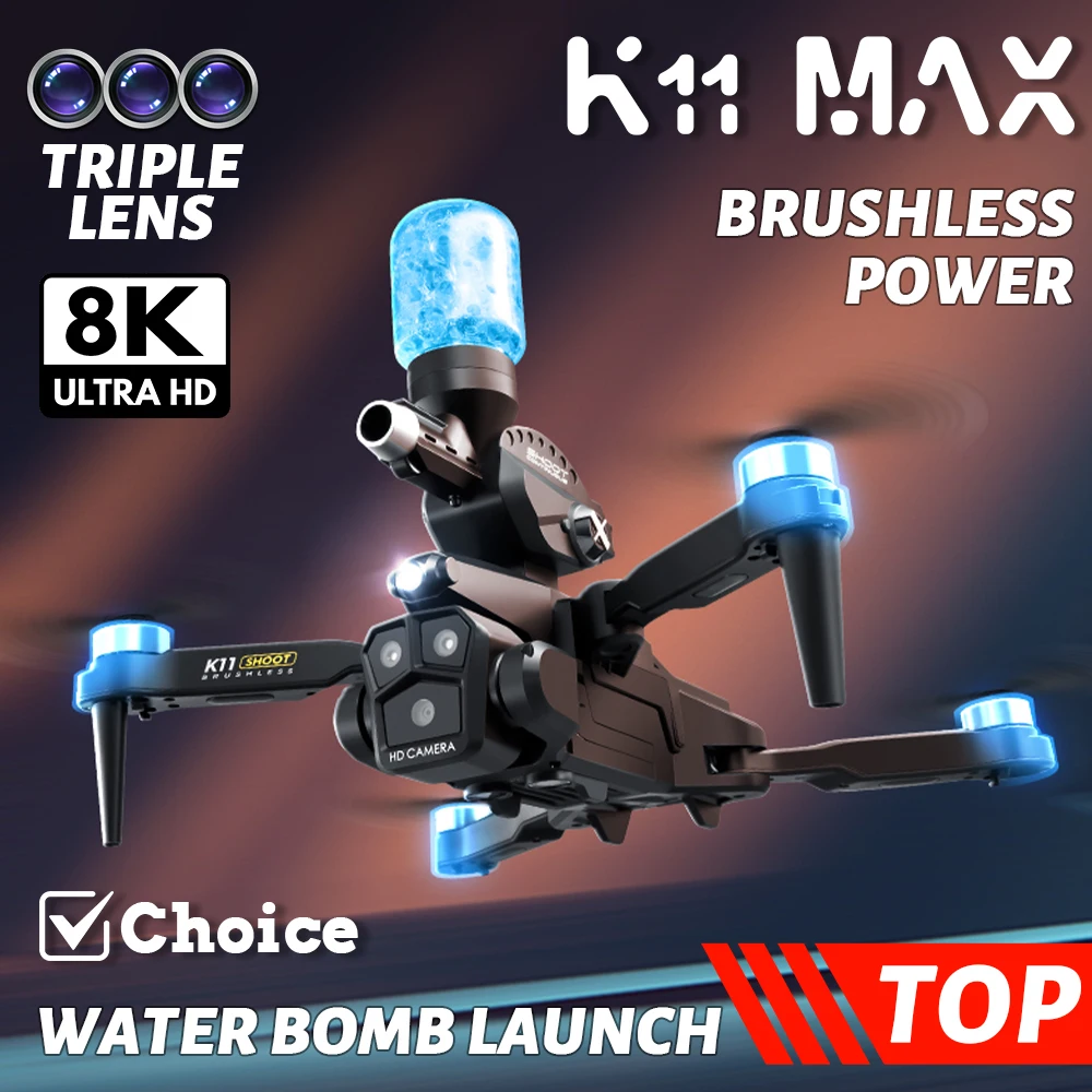 DRONE k11 bombadea bolas hidrohel-3cámara 8K , ANTIobstáculos, fotografía aérea, - Imagen 7