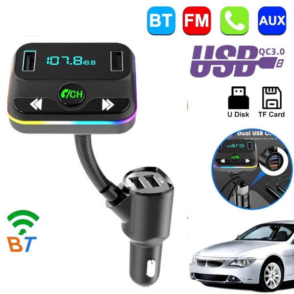 ADAPTADOR BLUETOOH PARA EL CARRO ENCENDEDOR  HM03carplayer