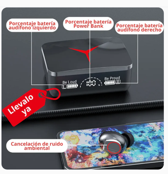 AURICULAR m90 pro Bt gamer 2x49mil - Imagen 3