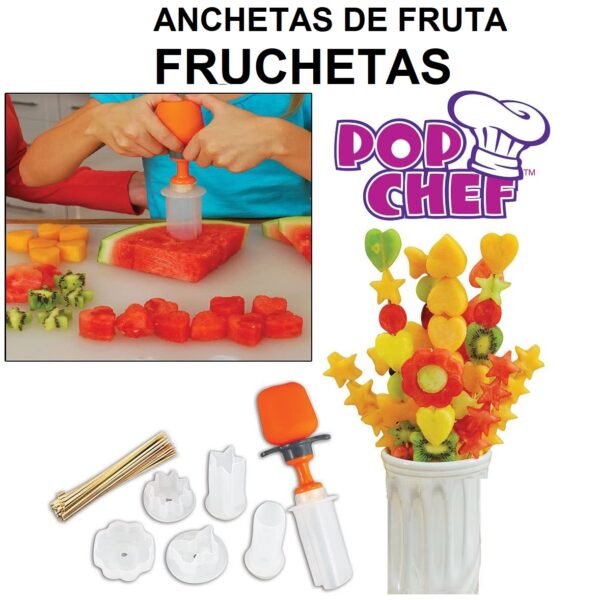 Cortador de frutas Pop Chef en figuras fruchetas