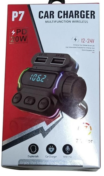 ADAPTADOR BLUETOOH PARA EL CARRO ENCENDEDOR P7 20W - Imagen 5