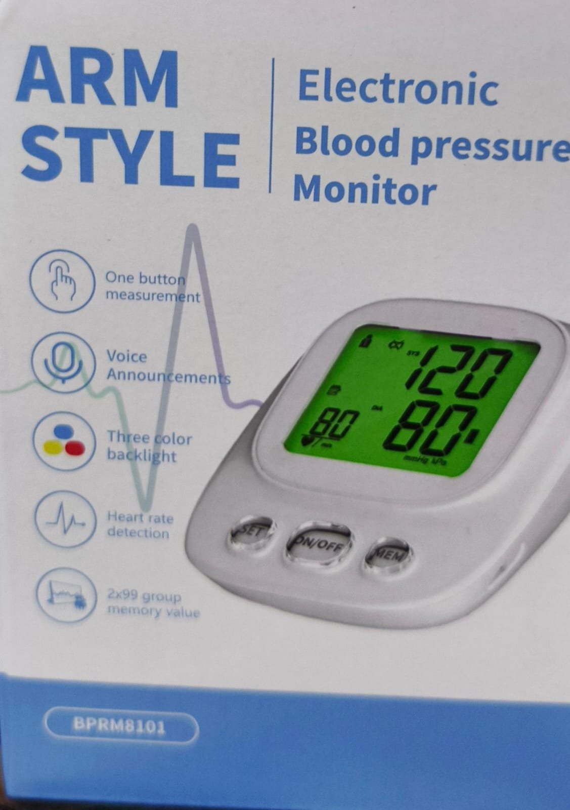 TENSIOMETRO COLOR Monitor presion arterial arm style BPRM8101 color - Imagen 5