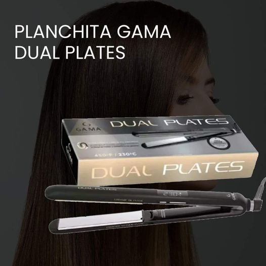 PLANCHA CABELLO GAMA Dual plates Profesional Titanio Aceites Pelo 450f/230c - Imagen 2