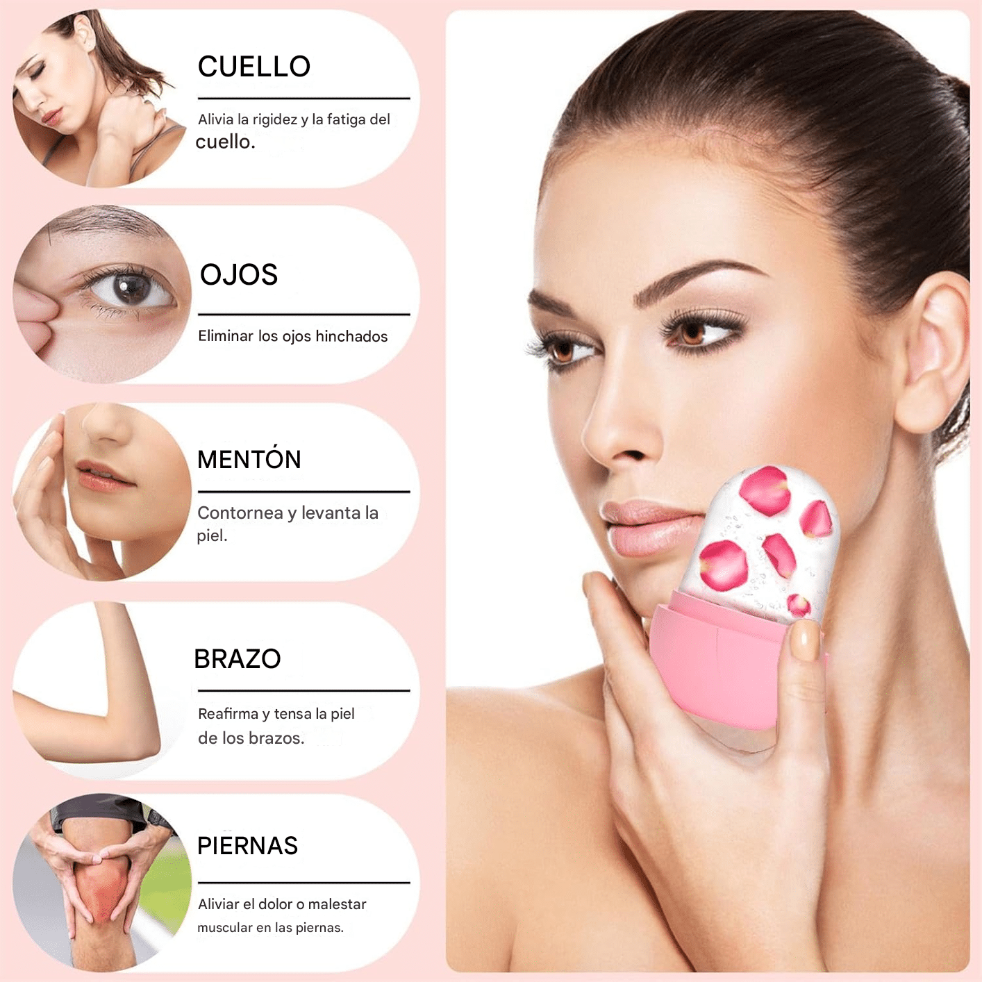 RODILLO de hielo para estiramiento Facial 2X25mil - Imagen 2
