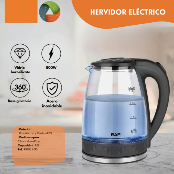 TETERA Hervidora electrica  RAFElectric 1.8lts jarra R7865