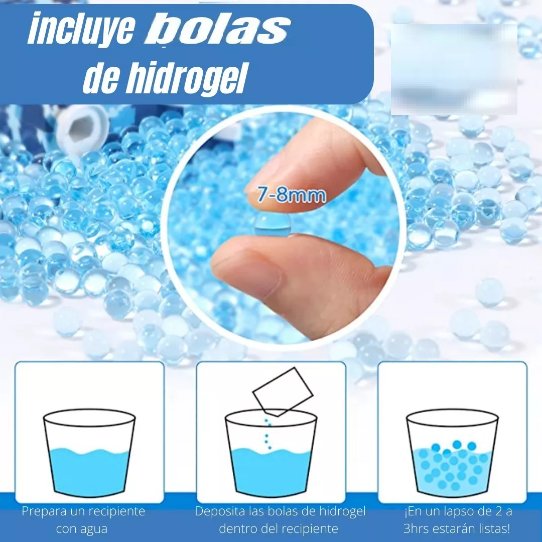 JUGUETE LANZA HIDROGEL mp-5 electric mini shot M216 COLOR - Imagen 4