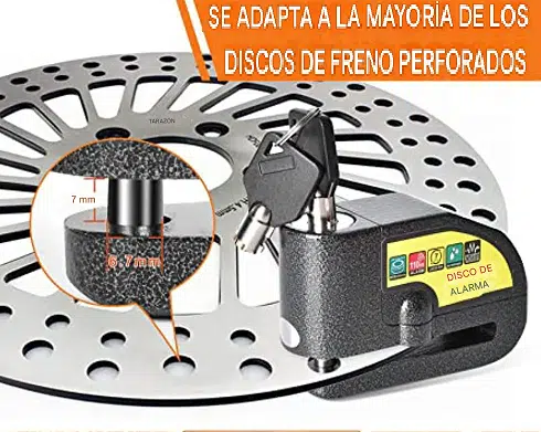 CANDADO DISCO ANTIRROBO CON ALARMA 🔐 - Imagen 8