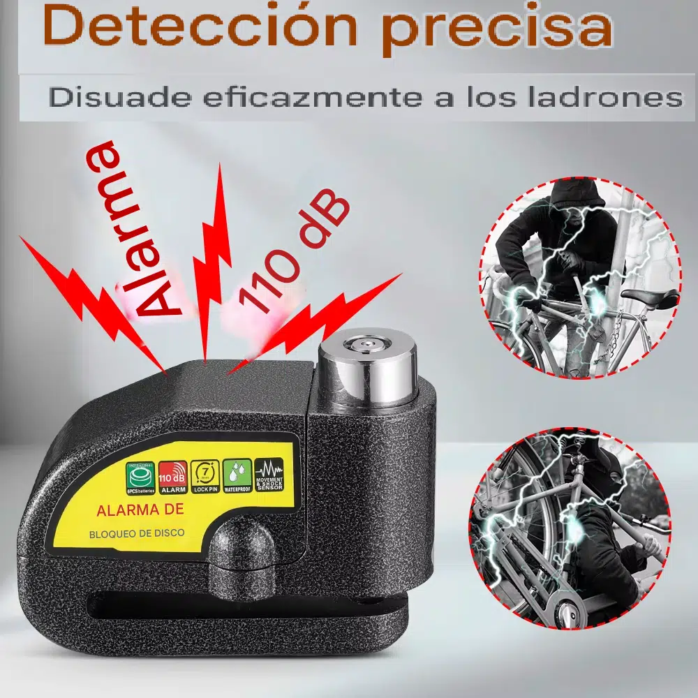 CANDADO DISCO ANTIRROBO CON ALARMA 🔐 - Imagen 9