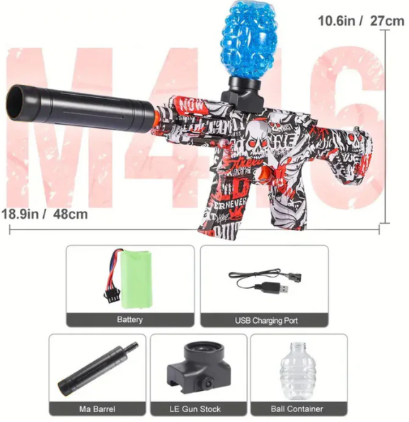 JUGUETE LANZA HIDROGEL mp-5 electric mini shot M216 COLOR