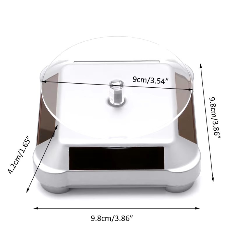 ESTANTE Soporte exhibición giratorio Solar automática estable de doble uso, 360 grados - Imagen 4