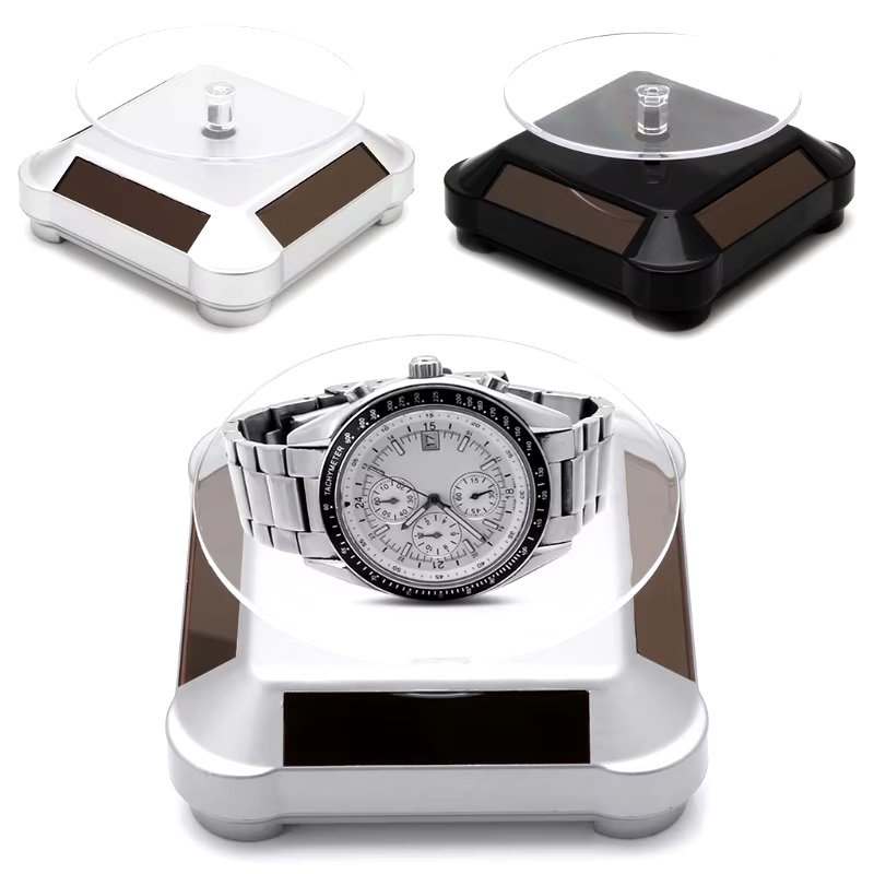 ESTANTE Soporte exhibición giratorio Solar automática estable de doble uso, 360 grados - Imagen 5