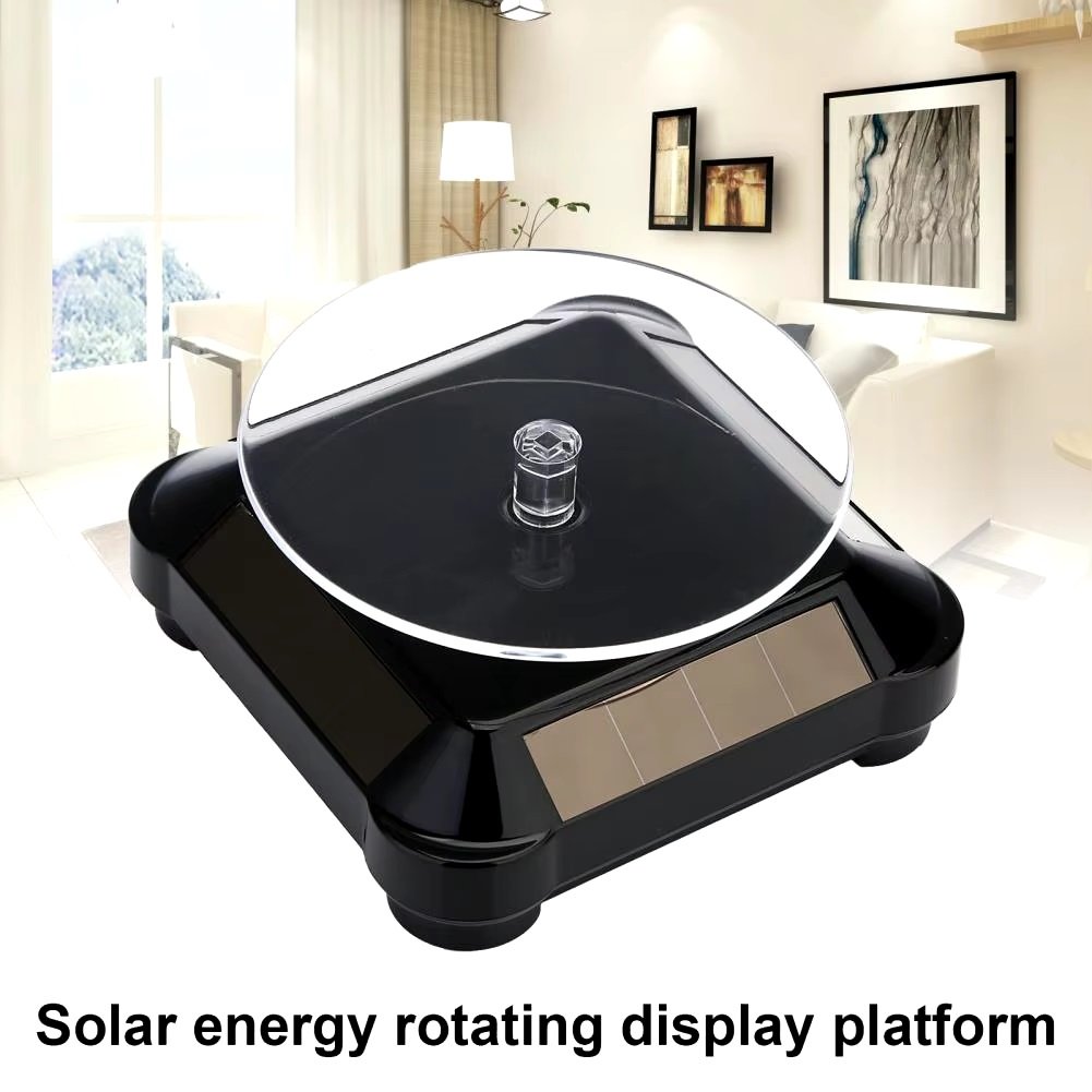 ESTANTE Soporte exhibición giratorio Solar automática estable de doble uso, 360 grados