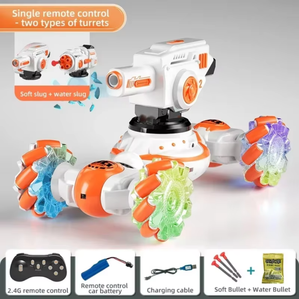 Tanque de Control remoto hidrogel+dardos+burbujas  twist qilejun mini stunt +6