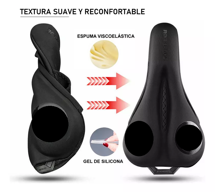 PROTECTOR Funda Sillin En Gel Cubierta para Asiento Galapago Bicicleta - Imagen 7