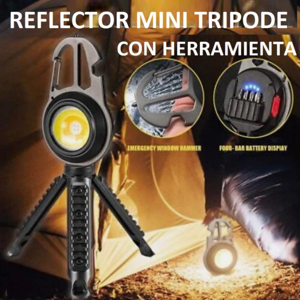 LINTERNA reflector tripode w5177 -incandecente