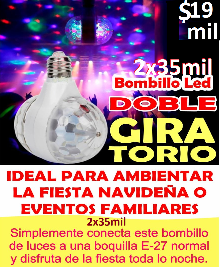 BOMBILLO LED DOBLE GIRATORIO Promo2x35mil - Imagen 2
