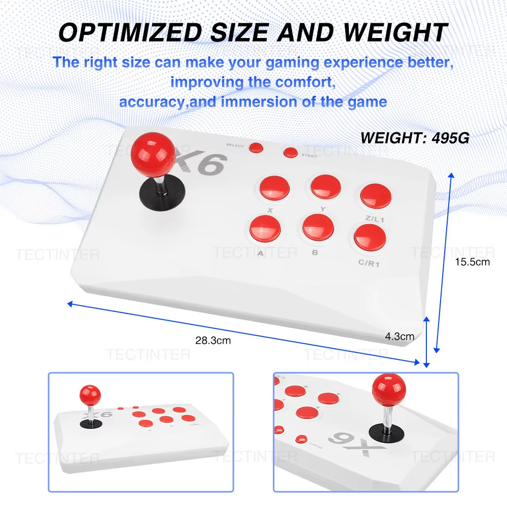 CONSOLA doble arcade X6 tv 2 Jugadores Joystick Games Voor Mame/Psp/PS1/Snes/Sega - Imagen 7