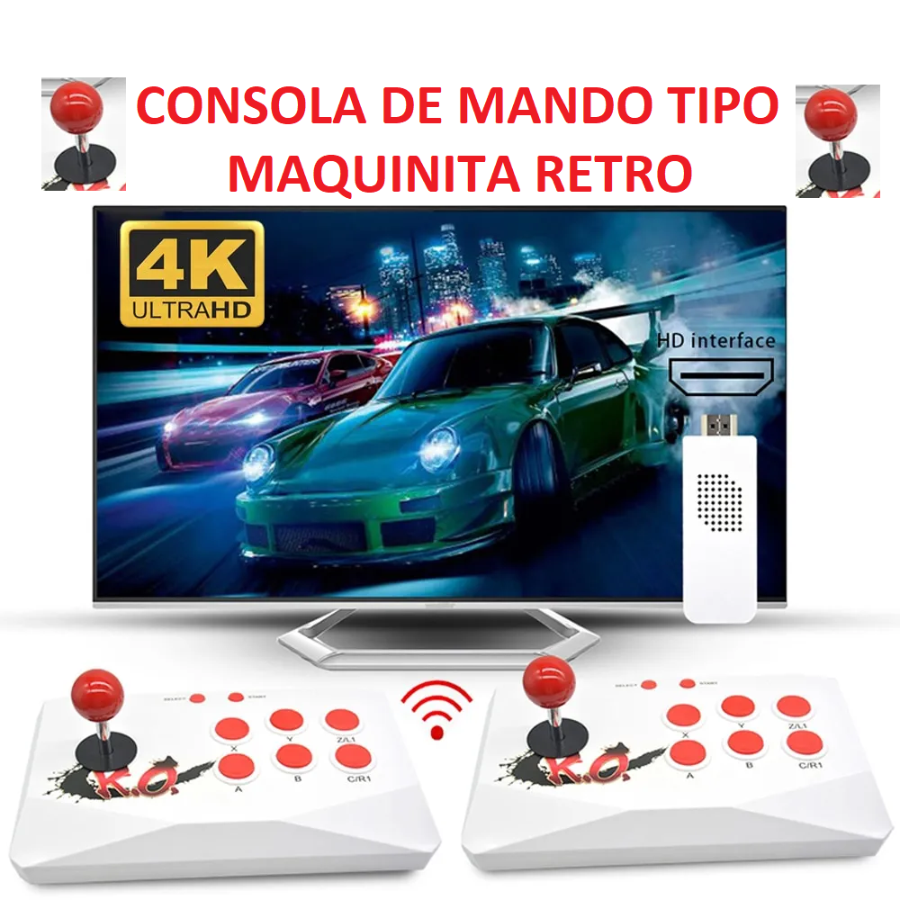 CONSOLA doble arcade X6 tv 2 Jugadores Joystick Games Voor Mame/Psp/PS1/Snes/Sega - Imagen 2
