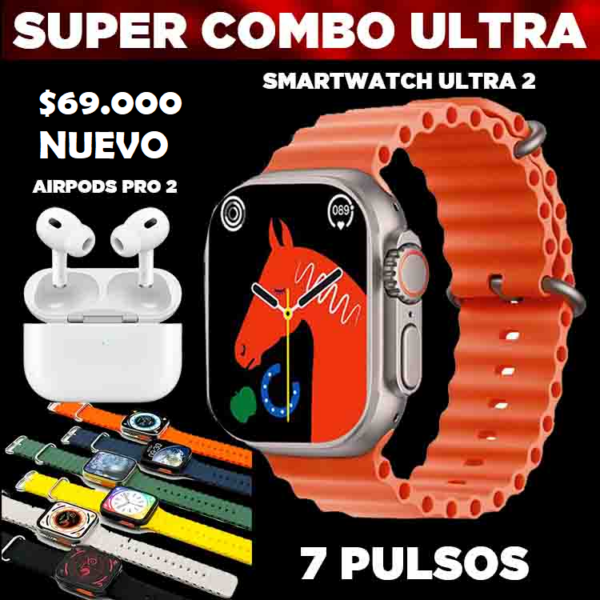RELOJ + AURICULAR Y57 ultra2 -7pulsos-