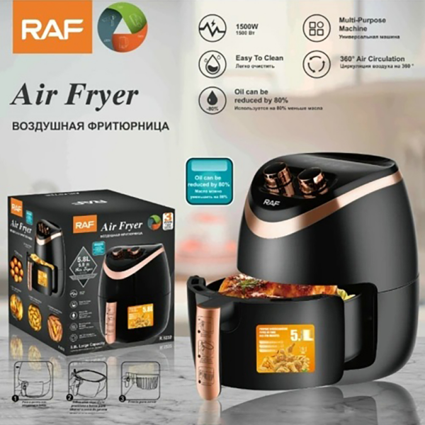 OLLA FREIDORA DE AIRE sin aceite-aire 5lts 1500wats raf9523