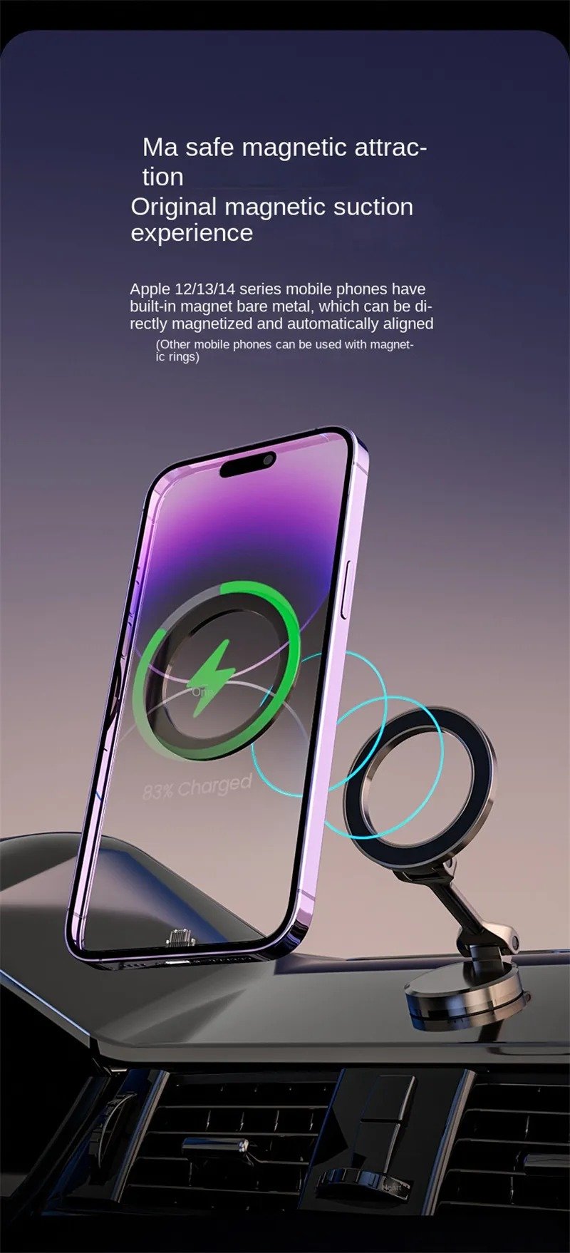 GANCHO Mobile car fold magnético horder 360 - Imagen 3