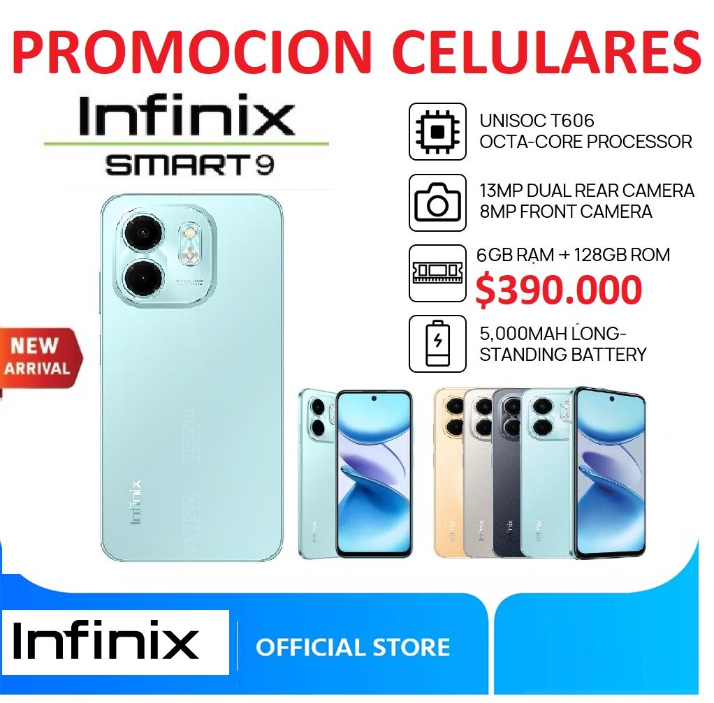CELULAR Infinix Smart 9 * 128GB 3GB + 3GB RAM